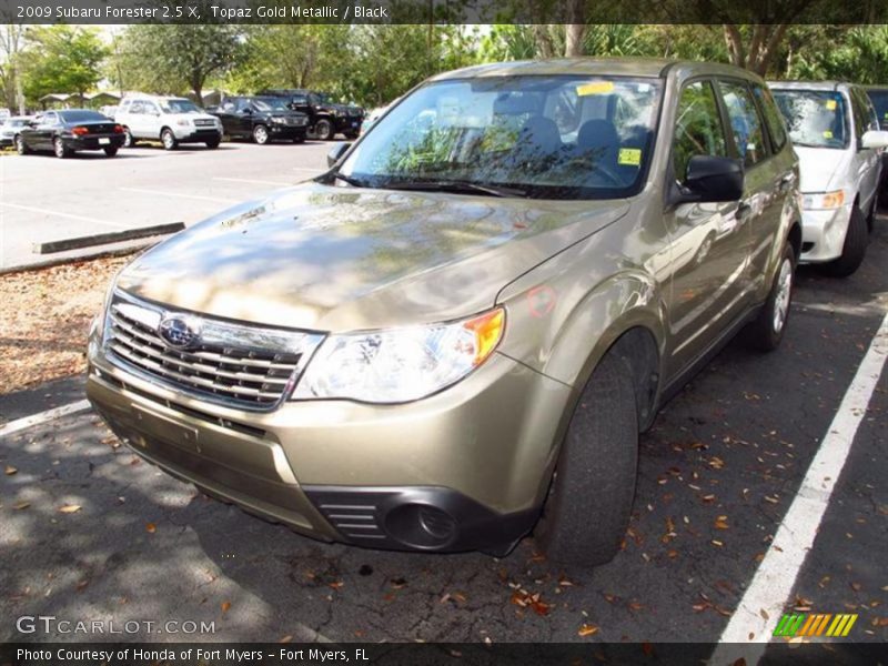 Topaz Gold Metallic / Black 2009 Subaru Forester 2.5 X