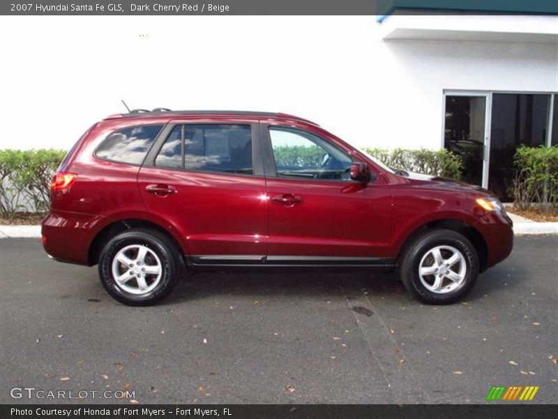 Dark Cherry Red / Beige 2007 Hyundai Santa Fe GLS