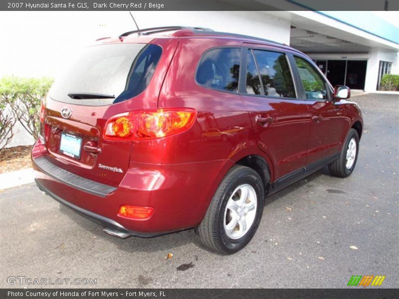 Dark Cherry Red / Beige 2007 Hyundai Santa Fe GLS