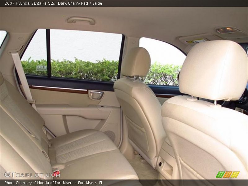 Dark Cherry Red / Beige 2007 Hyundai Santa Fe GLS