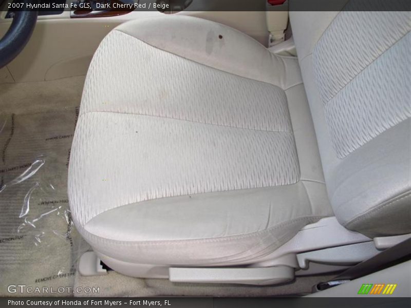 Dark Cherry Red / Beige 2007 Hyundai Santa Fe GLS