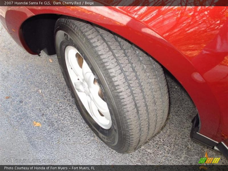 Dark Cherry Red / Beige 2007 Hyundai Santa Fe GLS