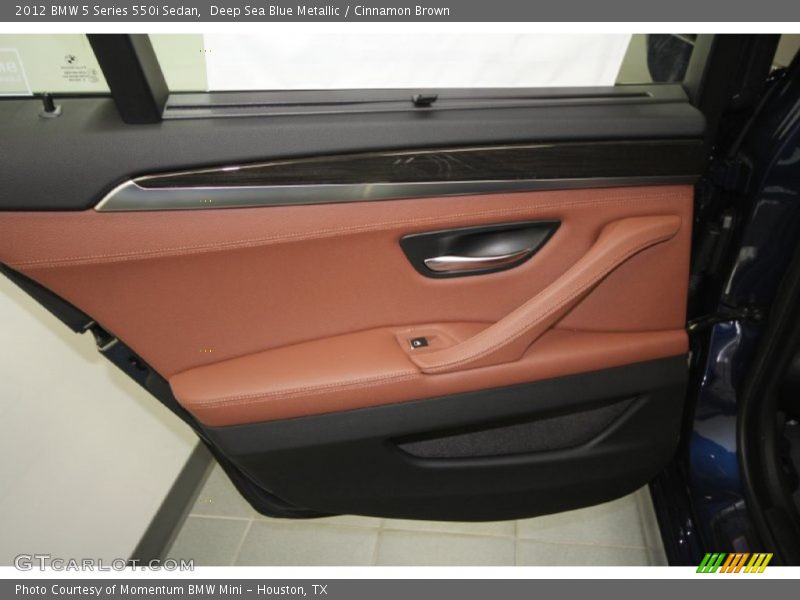 Deep Sea Blue Metallic / Cinnamon Brown 2012 BMW 5 Series 550i Sedan