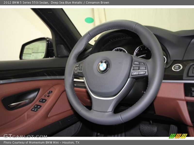 Deep Sea Blue Metallic / Cinnamon Brown 2012 BMW 5 Series 550i Sedan