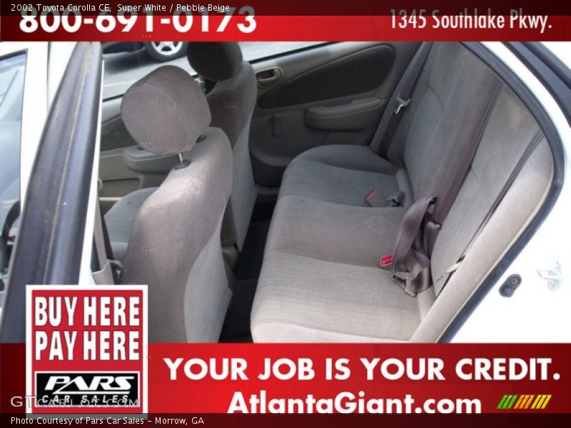 Super White / Pebble Beige 2002 Toyota Corolla CE