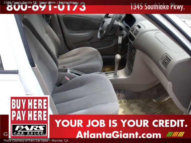 Super White / Pebble Beige 2002 Toyota Corolla CE