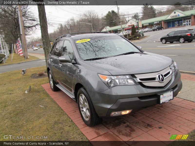Sterling Gray Metallic / Taupe 2008 Acura MDX Technology