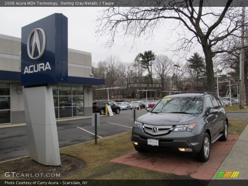 Sterling Gray Metallic / Taupe 2008 Acura MDX Technology