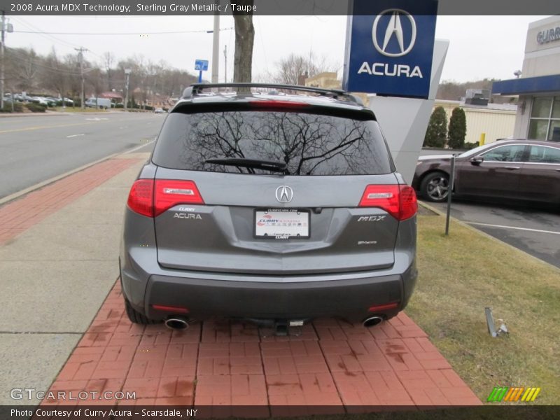 Sterling Gray Metallic / Taupe 2008 Acura MDX Technology