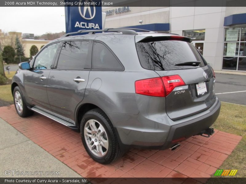 Sterling Gray Metallic / Taupe 2008 Acura MDX Technology