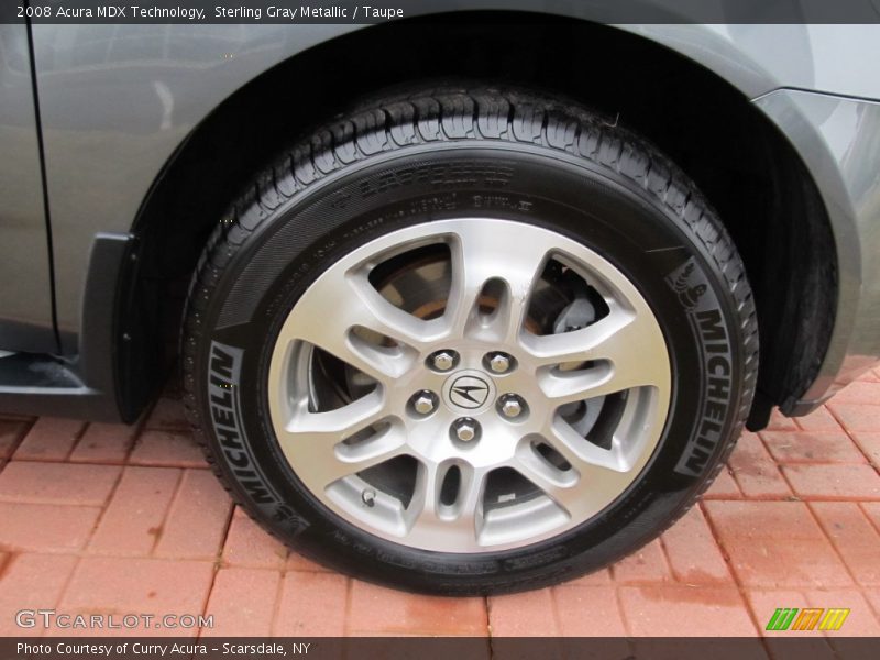 Sterling Gray Metallic / Taupe 2008 Acura MDX Technology