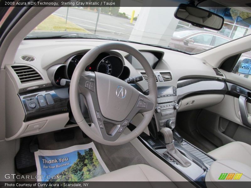 Sterling Gray Metallic / Taupe 2008 Acura MDX Technology