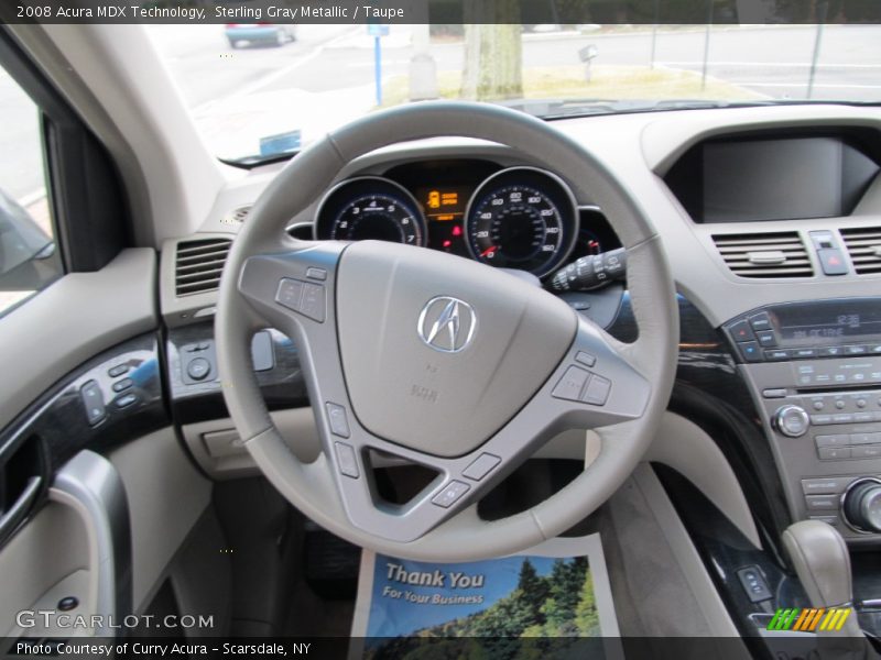 Sterling Gray Metallic / Taupe 2008 Acura MDX Technology