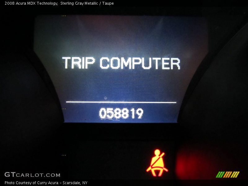 Sterling Gray Metallic / Taupe 2008 Acura MDX Technology