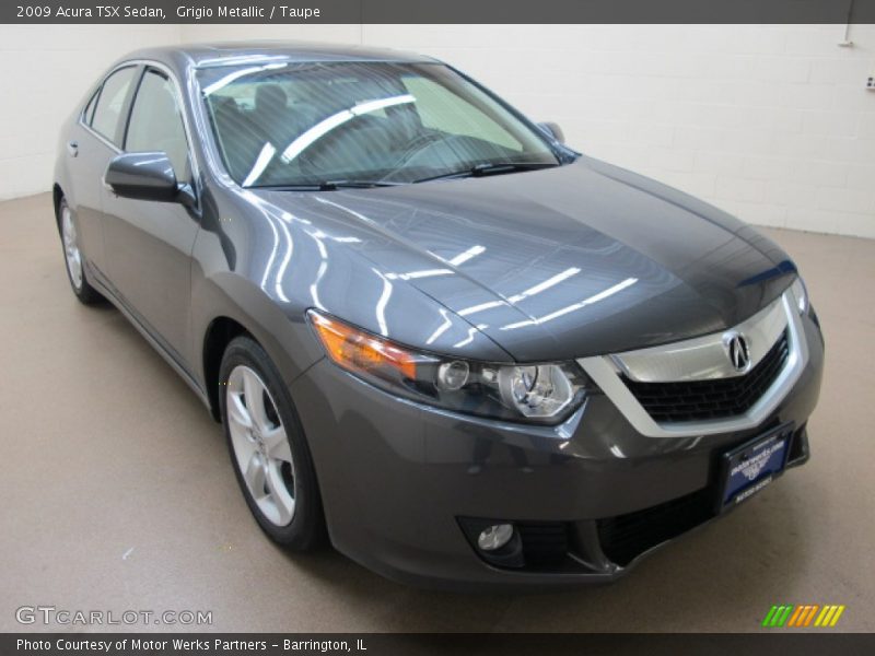 Grigio Metallic / Taupe 2009 Acura TSX Sedan