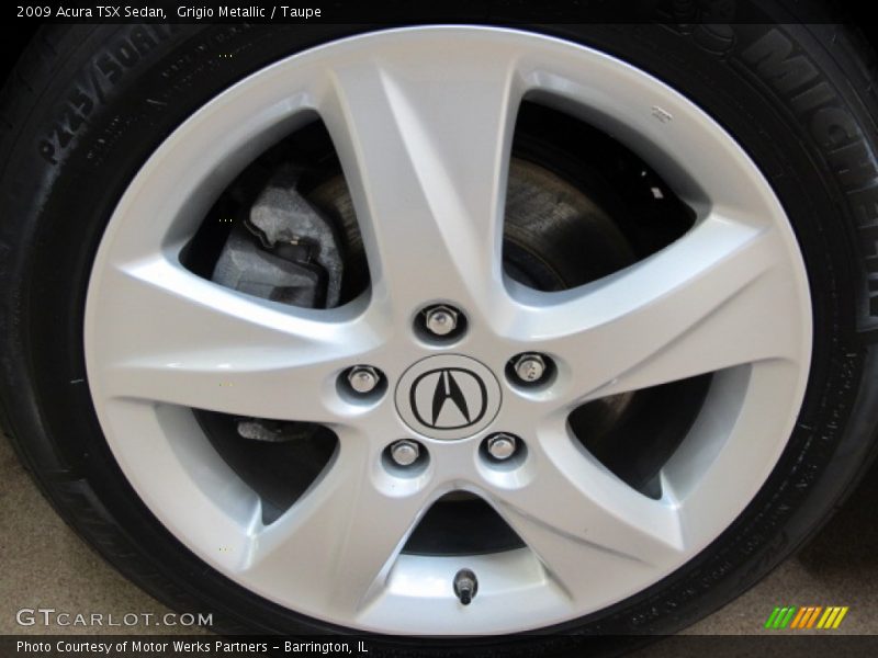 Grigio Metallic / Taupe 2009 Acura TSX Sedan