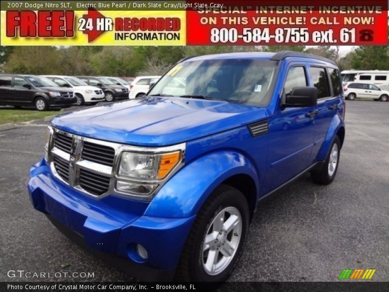 Electric Blue Pearl / Dark Slate Gray/Light Slate Gray 2007 Dodge Nitro SLT