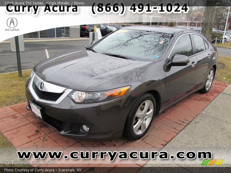 Grigio Metallic / Ebony 2009 Acura TSX Sedan