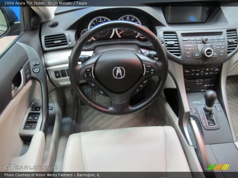 Grigio Metallic / Taupe 2009 Acura TSX Sedan