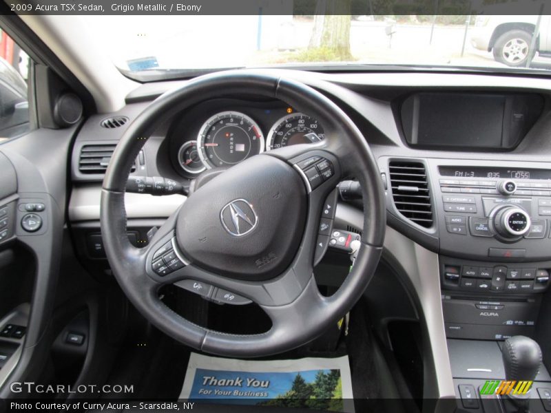 Grigio Metallic / Ebony 2009 Acura TSX Sedan