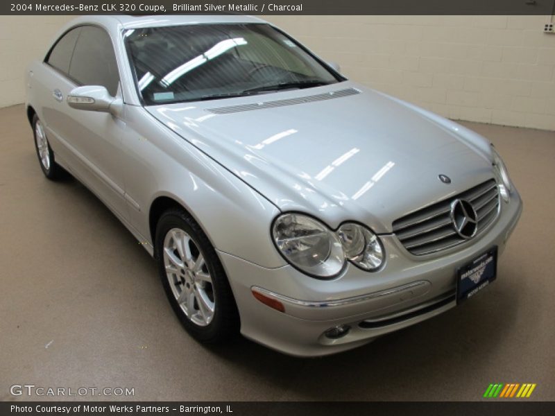 Brilliant Silver Metallic / Charcoal 2004 Mercedes-Benz CLK 320 Coupe