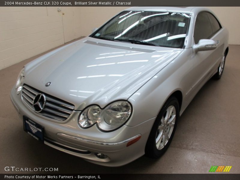 Brilliant Silver Metallic / Charcoal 2004 Mercedes-Benz CLK 320 Coupe