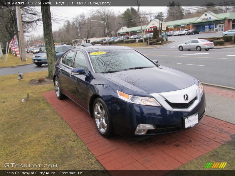 Royal Blue Pearl / Taupe/Ebony 2009 Acura TL 3.7 SH-AWD
