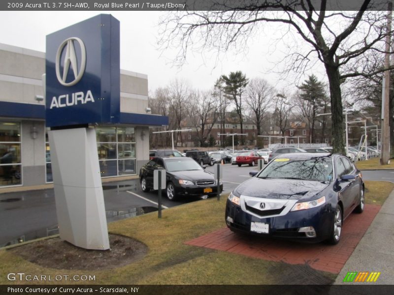 Royal Blue Pearl / Taupe/Ebony 2009 Acura TL 3.7 SH-AWD