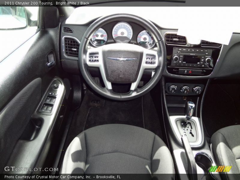 Bright White / Black 2011 Chrysler 200 Touring