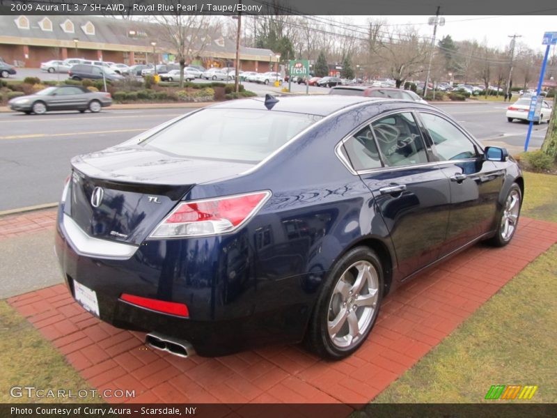 Royal Blue Pearl / Taupe/Ebony 2009 Acura TL 3.7 SH-AWD