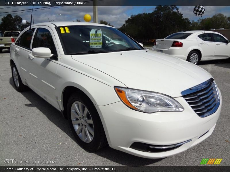 Bright White / Black 2011 Chrysler 200 Touring