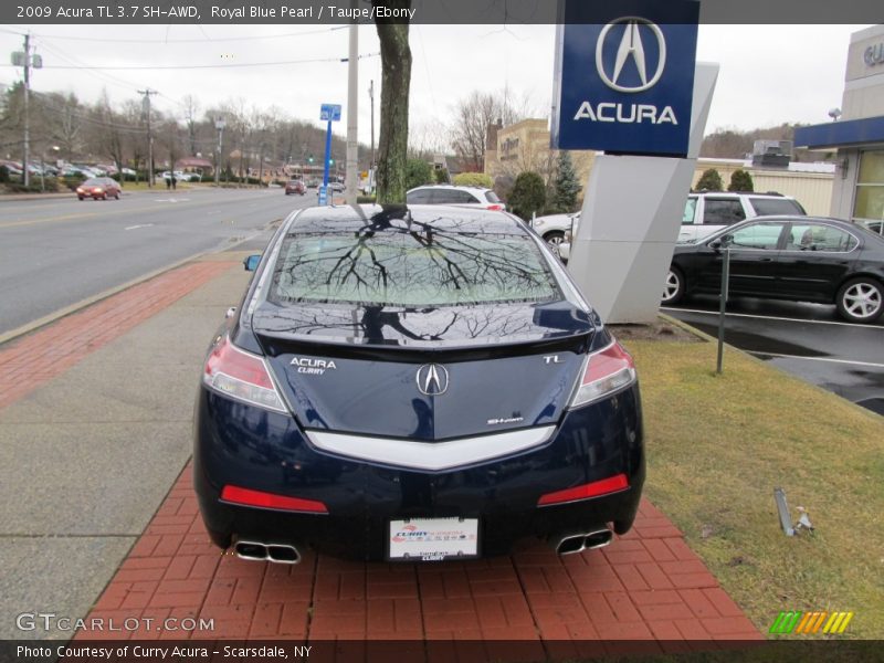 Royal Blue Pearl / Taupe/Ebony 2009 Acura TL 3.7 SH-AWD
