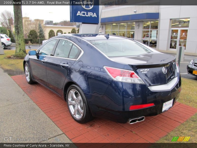 Royal Blue Pearl / Taupe/Ebony 2009 Acura TL 3.7 SH-AWD