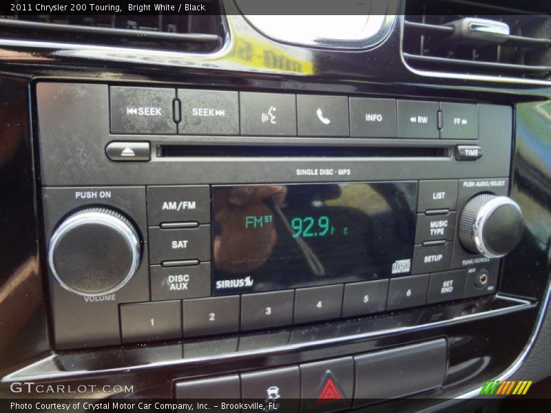 Bright White / Black 2011 Chrysler 200 Touring