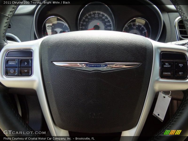 Bright White / Black 2011 Chrysler 200 Touring