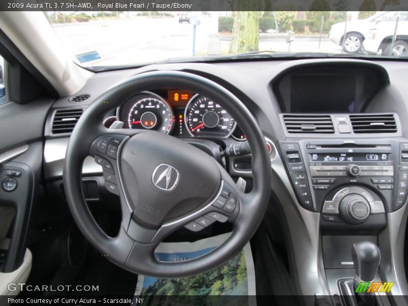 Royal Blue Pearl / Taupe/Ebony 2009 Acura TL 3.7 SH-AWD