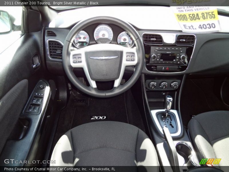 Bright Silver Metallic / Black 2011 Chrysler 200 Touring
