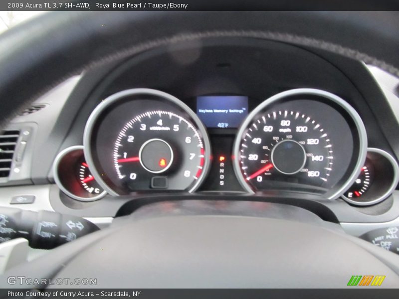 Royal Blue Pearl / Taupe/Ebony 2009 Acura TL 3.7 SH-AWD