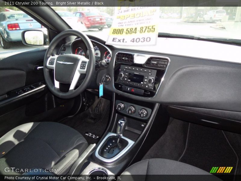 Bright Silver Metallic / Black 2011 Chrysler 200 Touring