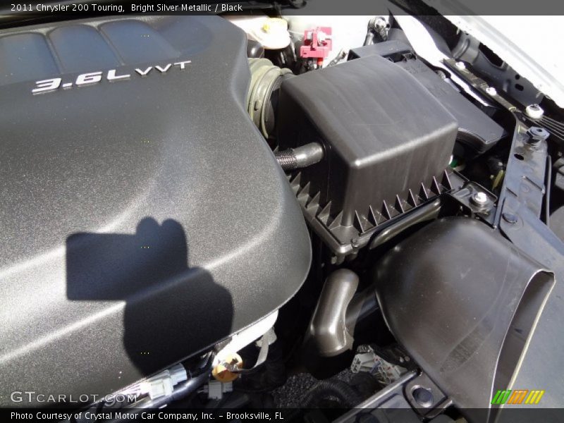 Bright Silver Metallic / Black 2011 Chrysler 200 Touring