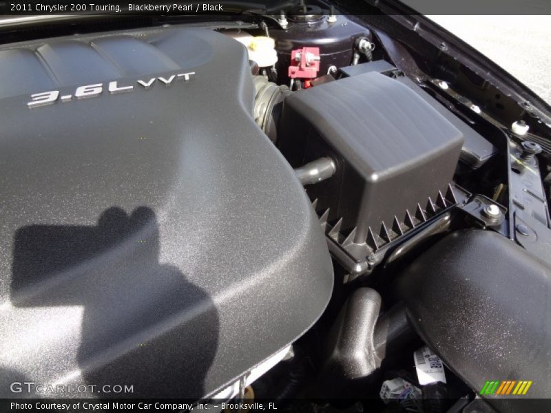 Blackberry Pearl / Black 2011 Chrysler 200 Touring