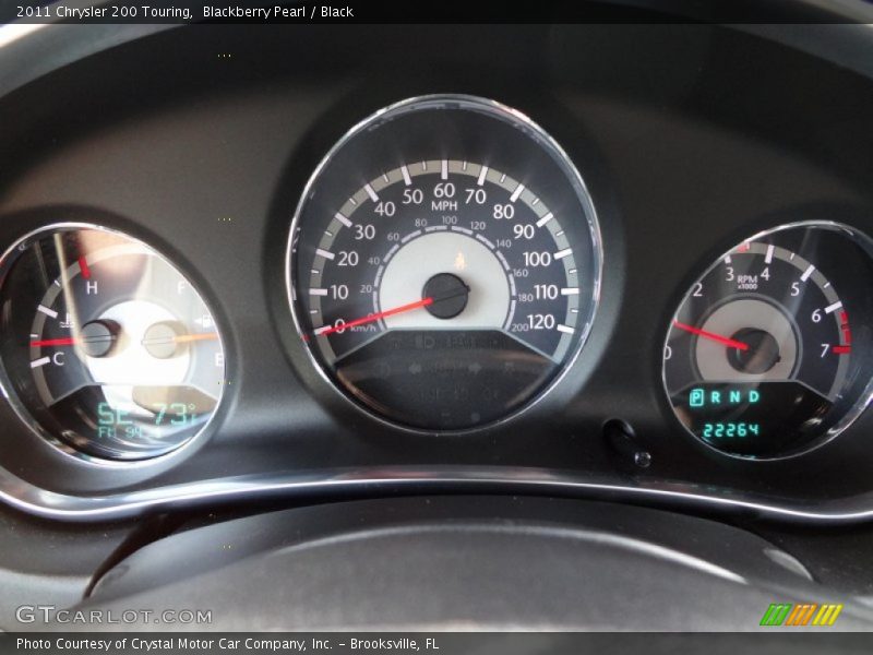 Blackberry Pearl / Black 2011 Chrysler 200 Touring