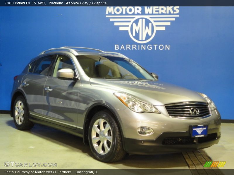 Platinum Graphite Gray / Graphite 2008 Infiniti EX 35 AWD
