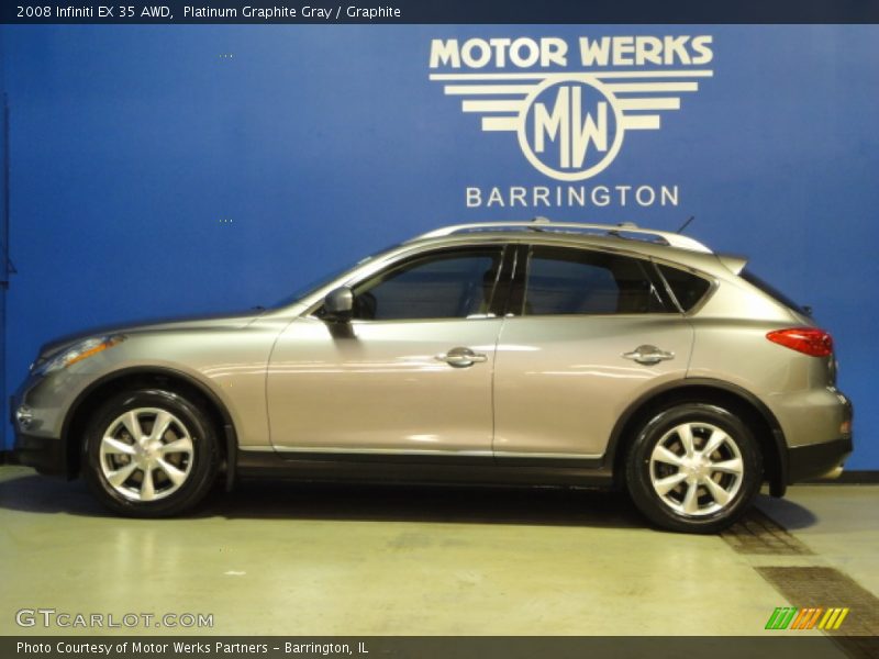 Platinum Graphite Gray / Graphite 2008 Infiniti EX 35 AWD