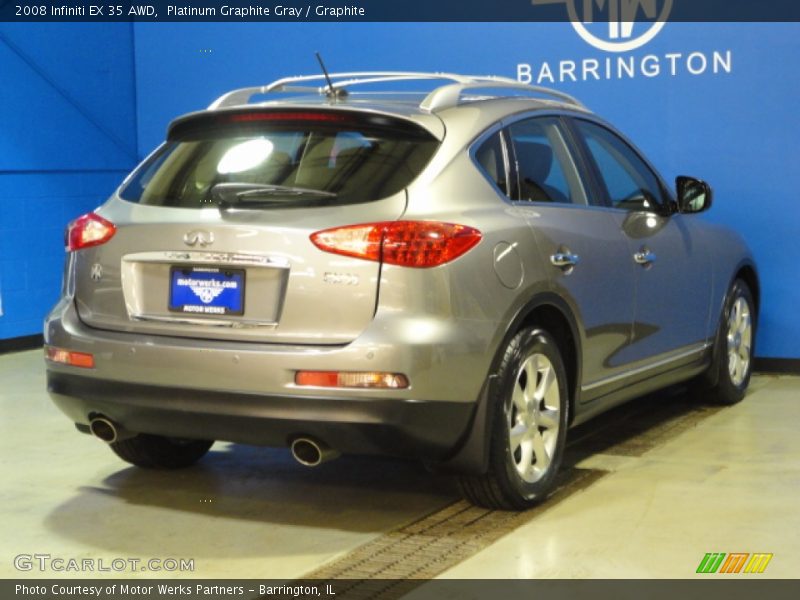 Platinum Graphite Gray / Graphite 2008 Infiniti EX 35 AWD