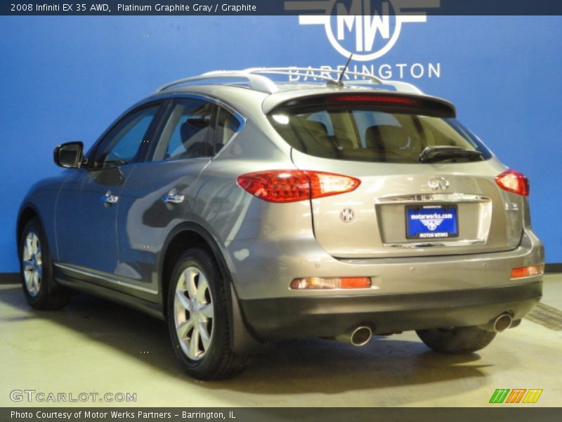 Platinum Graphite Gray / Graphite 2008 Infiniti EX 35 AWD