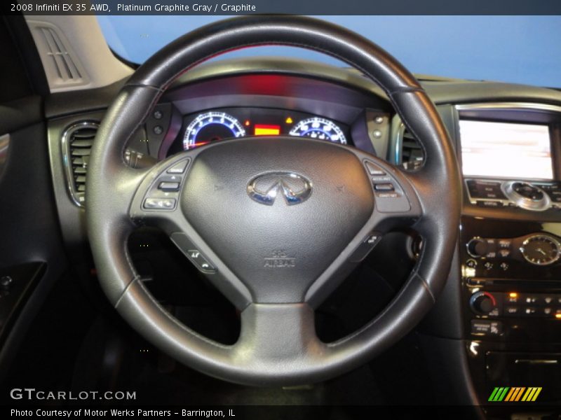 Platinum Graphite Gray / Graphite 2008 Infiniti EX 35 AWD
