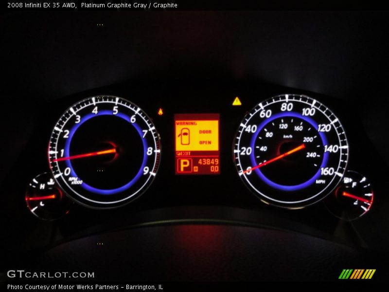 Platinum Graphite Gray / Graphite 2008 Infiniti EX 35 AWD