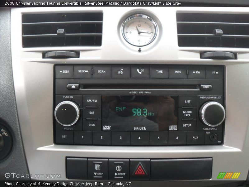 Silver Steel Metallic / Dark Slate Gray/Light Slate Gray 2008 Chrysler Sebring Touring Convertible
