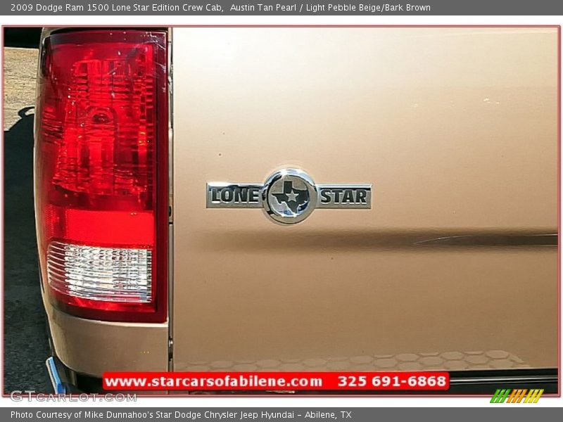 Austin Tan Pearl / Light Pebble Beige/Bark Brown 2009 Dodge Ram 1500 Lone Star Edition Crew Cab